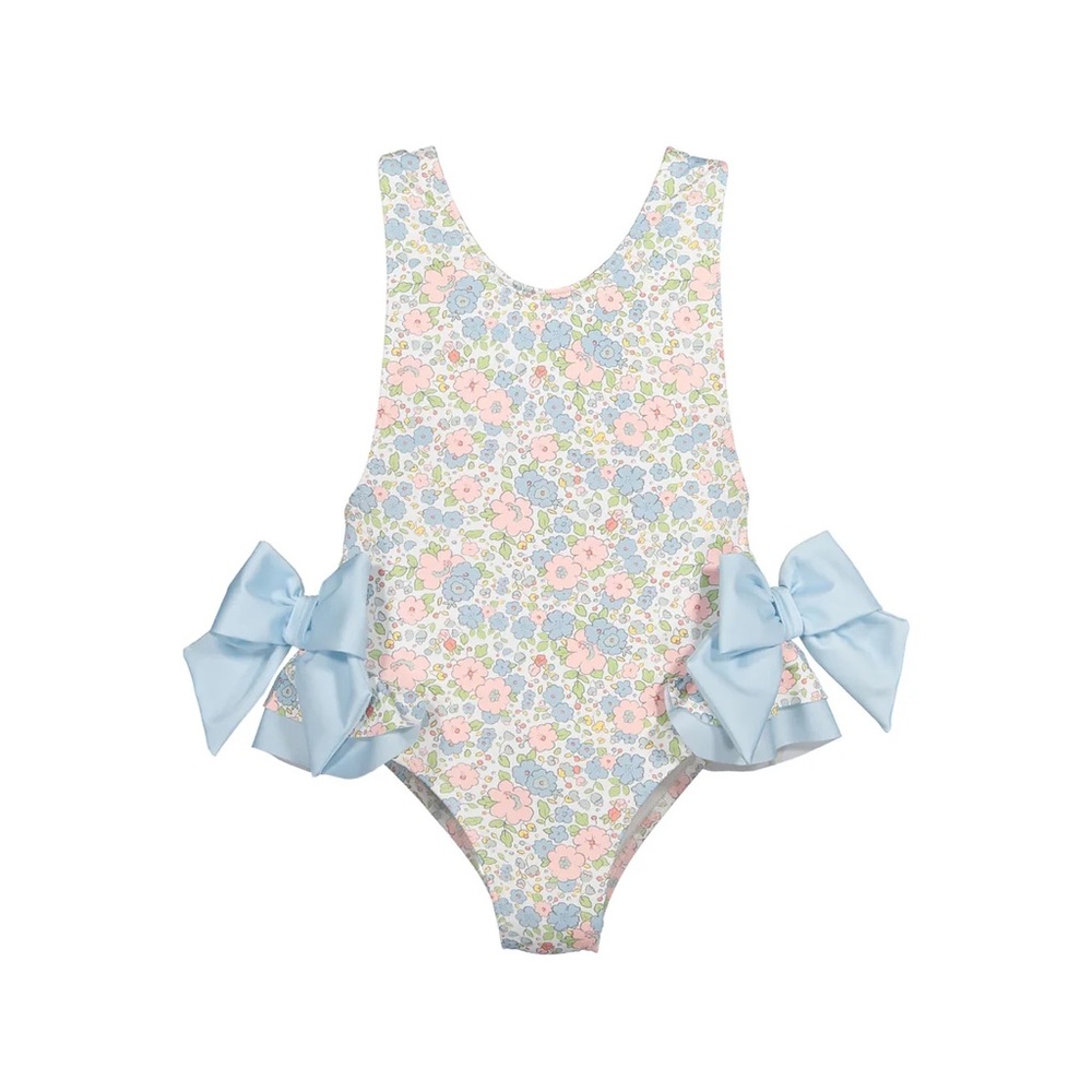 Sal & Pimenta Floral Bows Sprinkles Swimsuit NWT Size 3T